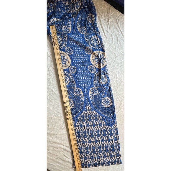 Rose & Thyme Womens Pants Multicolor Geometric High Rise Pull On Smocked Boho S - Picture 6 of 9